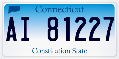 CT license plate AI81227