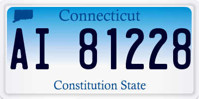 CT license plate AI81228