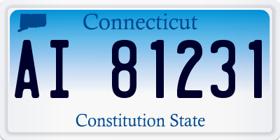 CT license plate AI81231