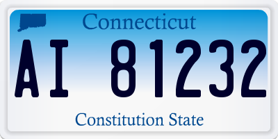 CT license plate AI81232