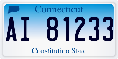 CT license plate AI81233