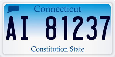 CT license plate AI81237