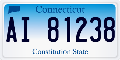 CT license plate AI81238