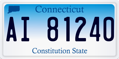 CT license plate AI81240