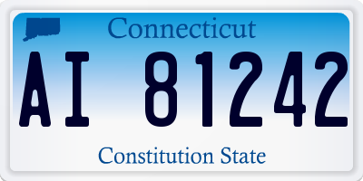 CT license plate AI81242