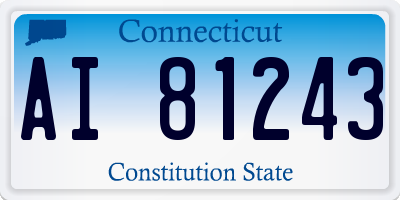 CT license plate AI81243