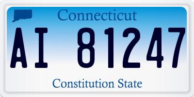 CT license plate AI81247