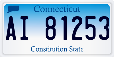 CT license plate AI81253