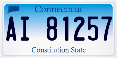 CT license plate AI81257