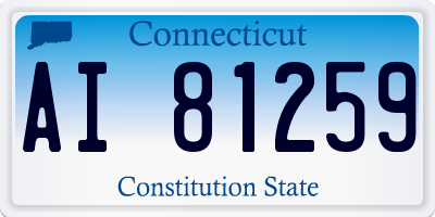 CT license plate AI81259