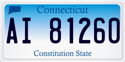 CT license plate AI81260