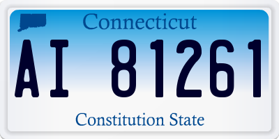 CT license plate AI81261