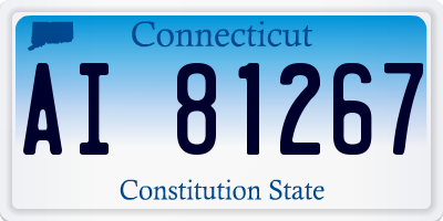 CT license plate AI81267