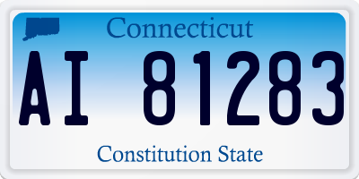 CT license plate AI81283