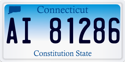 CT license plate AI81286