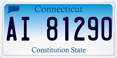 CT license plate AI81290