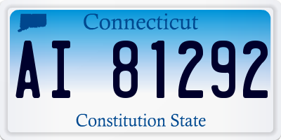 CT license plate AI81292
