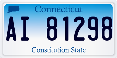 CT license plate AI81298