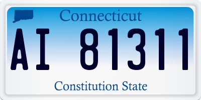 CT license plate AI81311