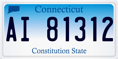 CT license plate AI81312