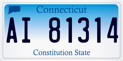 CT license plate AI81314