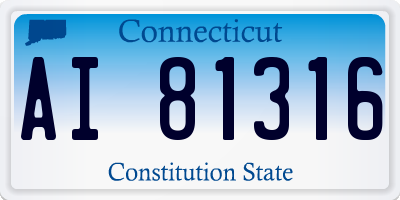 CT license plate AI81316