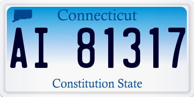 CT license plate AI81317