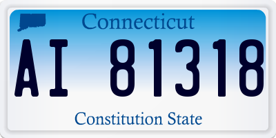 CT license plate AI81318
