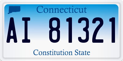 CT license plate AI81321