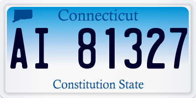 CT license plate AI81327