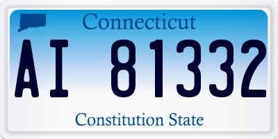 CT license plate AI81332