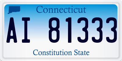 CT license plate AI81333