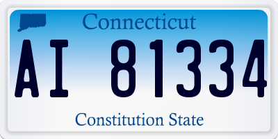 CT license plate AI81334