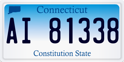 CT license plate AI81338