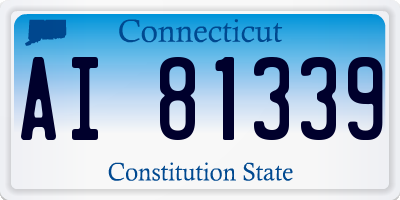 CT license plate AI81339