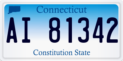 CT license plate AI81342