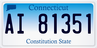 CT license plate AI81351