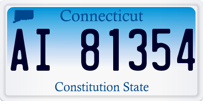 CT license plate AI81354