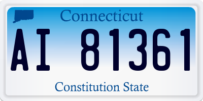 CT license plate AI81361