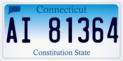 CT license plate AI81364