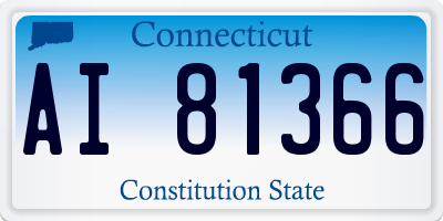 CT license plate AI81366