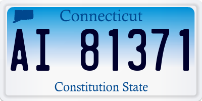 CT license plate AI81371