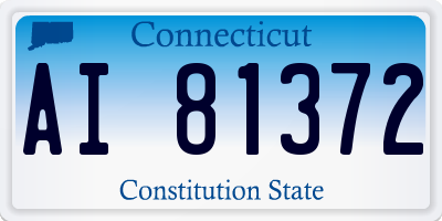 CT license plate AI81372