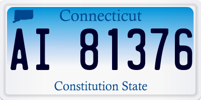 CT license plate AI81376