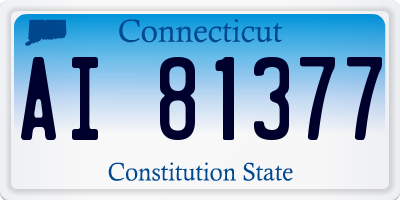 CT license plate AI81377