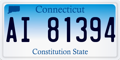 CT license plate AI81394