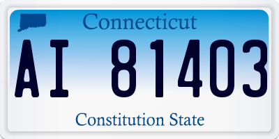 CT license plate AI81403
