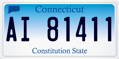 CT license plate AI81411