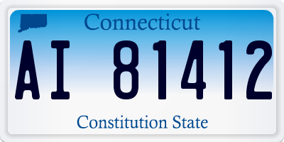 CT license plate AI81412