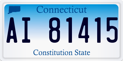 CT license plate AI81415